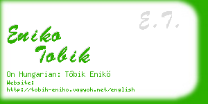 eniko tobik business card