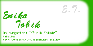 eniko tobik business card